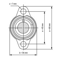 Stanghouder kogellager voor 10mm stang aluminium KFL000 - Afbeelding 4