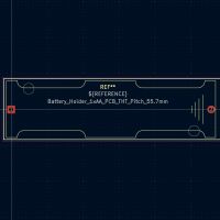 Battery Holder 1xAA PCB THT KiCad 9+ (digitaal) - Afbeelding 3
