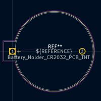 Battery Holder CR2032 CR2025 PCB THT KiCad 8+ (digitaal) - Afbeelding 3