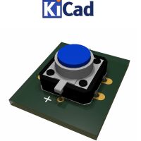 Micro Drukknop Schakelaar 12x12x7.3mm hoog 4-pins with LED R/G/B/Y/O/W KiCad 6+