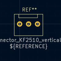 Connector KF2510 vertical 2P-6P Molex KK compatible KiCad 7+ - Afbeelding 3