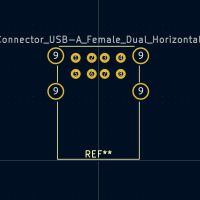 Connector USB-A Female Dual Horizontal KiCad 8+ - Afbeelding 4