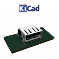 Connector USB-A Molex Female Horizontal Small KiCad 8+ (digitaal)