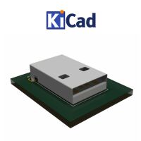 Connector USB-A Molex Male Horizontal KiCad 8+ (digitaal)