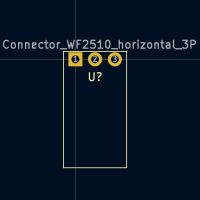 Connector WF2510 horizontal 2P-8P Molex KK compatible KiCad 8+ - Afbeelding 3