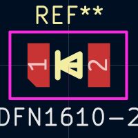 Diodes DFN1610-2 SMD KiCad 9+ (digitaal) - Afbeelding 3