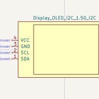 Display OLED 128×128 1.5" I2C module KiCad 8+ - Afbeelding 4