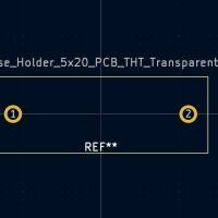 Fuse Holder 5x20 PCB THT Transparent KiCad 8+ - Afbeelding 3