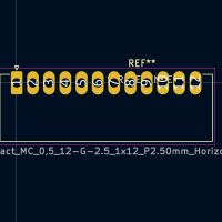 Phoenix Contact MC 0,5/12-G-2.5 Horizontal THT KiCad 7+ - Afbeelding 3