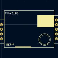 CO2 Koolstofdioxide sensor NDIR MH-Z19B KiCad 8+ (digitaal) - Afbeelding 3