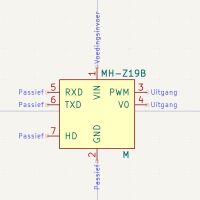 CO2 Koolstofdioxide sensor NDIR MH-Z19B KiCad 8+ (digitaal) - Afbeelding 4