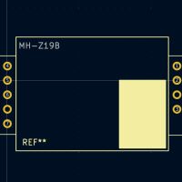 CO2 Koolstofdioxide sensor NDIR MH-Z19C MH-Z19D MH-Z19E KiCad 8+ (digitaal) - Afbeelding 3