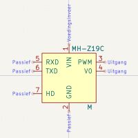 CO2 Koolstofdioxide sensor NDIR MH-Z19C MH-Z19D MH-Z19E KiCad 8+ (digitaal) - Afbeelding 4