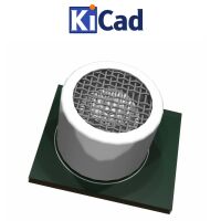 Ultrasonic Transmitter speaker 40KHz 16mm TCT40-16 KiCad 8+ (digitaal)