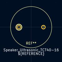 Ultrasonic Transmitter speaker 40KHz 16mm TCT40-16 KiCad 8+ (digitaal) - Afbeelding 3