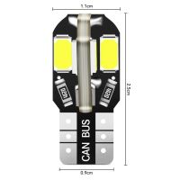 Lamp T10 W5W 12VDC 130mA 8 LED SMD 5730 Canbus geel - Afbeelding 3