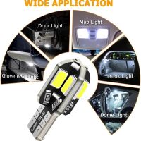Lamp T10 W5W 12VDC 130mA 8 LED SMD 5730 Canbus geel - Afbeelding 6