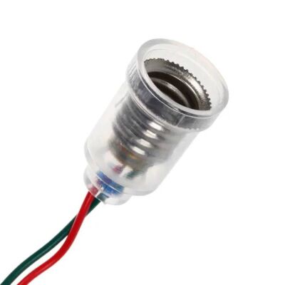 Lamphouder E10 nickel plated met ABS transparante houder 01