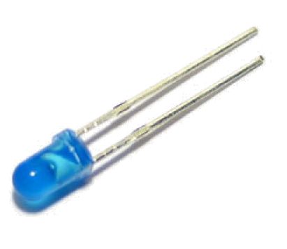 LED 3mm blauw diffuus