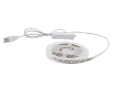 LED strip 50cm met Koud Wit USB-A waterdicht met schakelaar 01