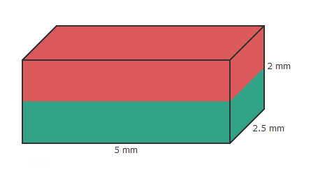 Magneet Nd blok 5 x 2