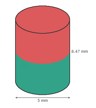 Magneet Nd staaf d5 mm, hoogte 8