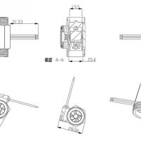 Water flow meter 1-25L/Min 1/2" DN15 messing 3-pin JST-SM YF-B1 - Afbeelding 3