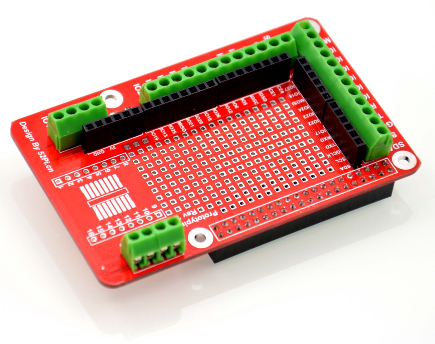 Pi prototyping shield hat shield 40-pin met terminals