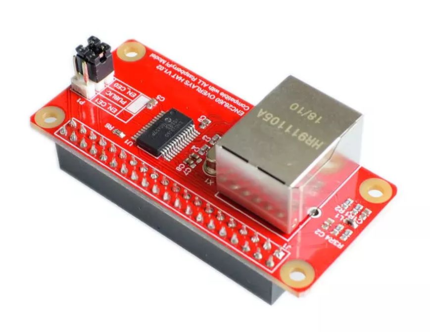 Raspberry Pi Zero Ethernet HAT met ENC28J60 chip 02