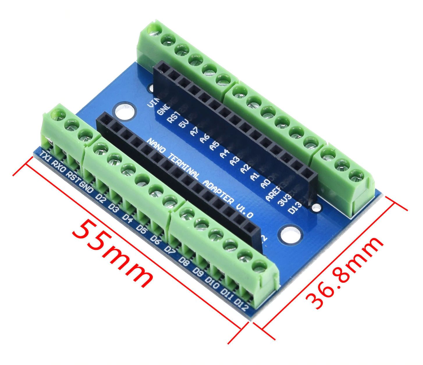 Arduino NANO IO Terminal Shield v1