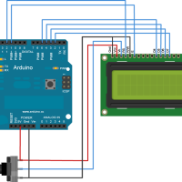 Display LCD 16x2 karakters module (zwart op groen) arduino schema