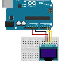 Display OLED 128x64 I2C arduino schema