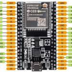 ESP32 30 pins ESP-WROOM-32U met CP2102 USB chip en uFL connector pinout