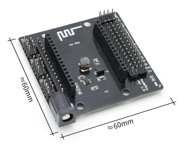 ESP8266 NodeMCU uitbreidings ontwikkel bord afmetingen