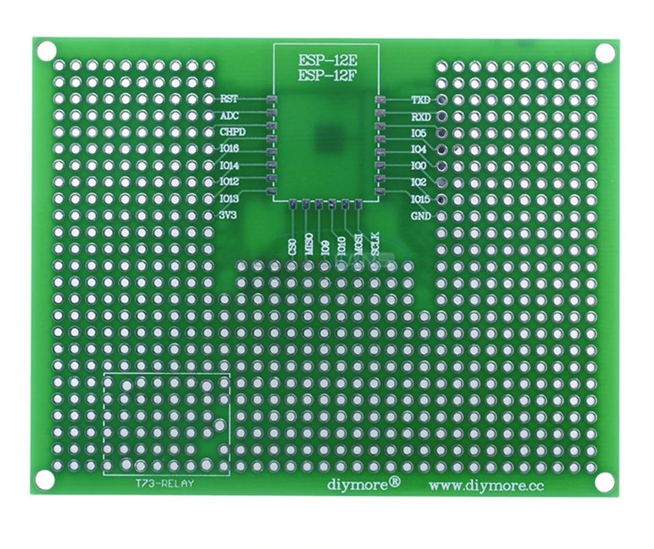 ESP8266 WiFi ESP-12 module prototype printplaat 03