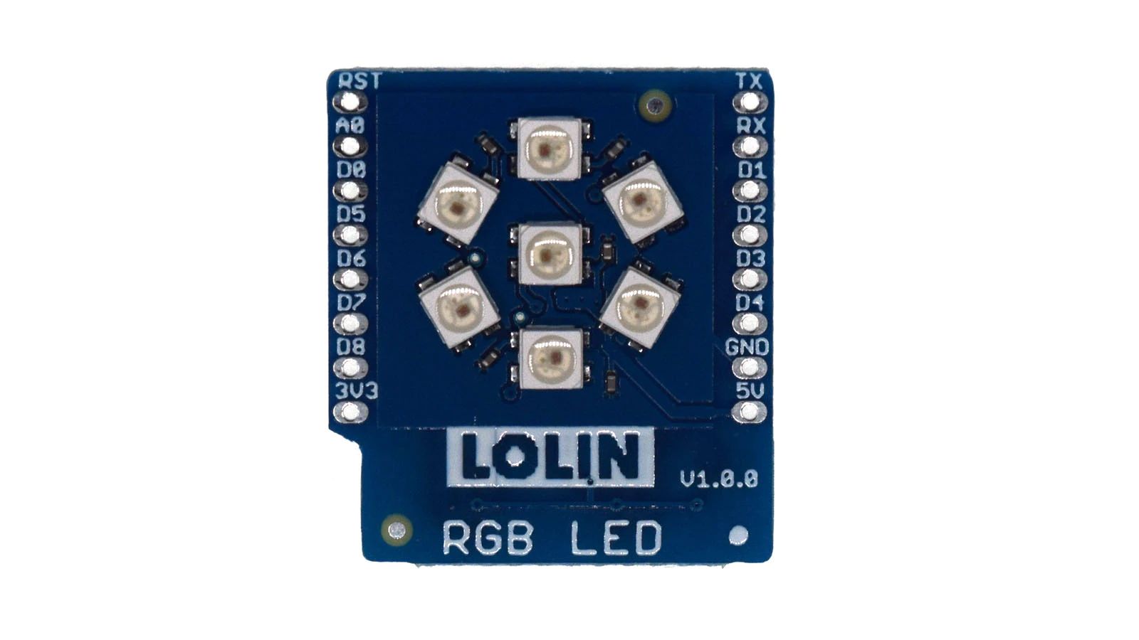 LOLIN D1 RGB LED NeoPixel Shield 7-bit v1.0.0