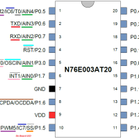 Nuvoton N76E003 pinmap