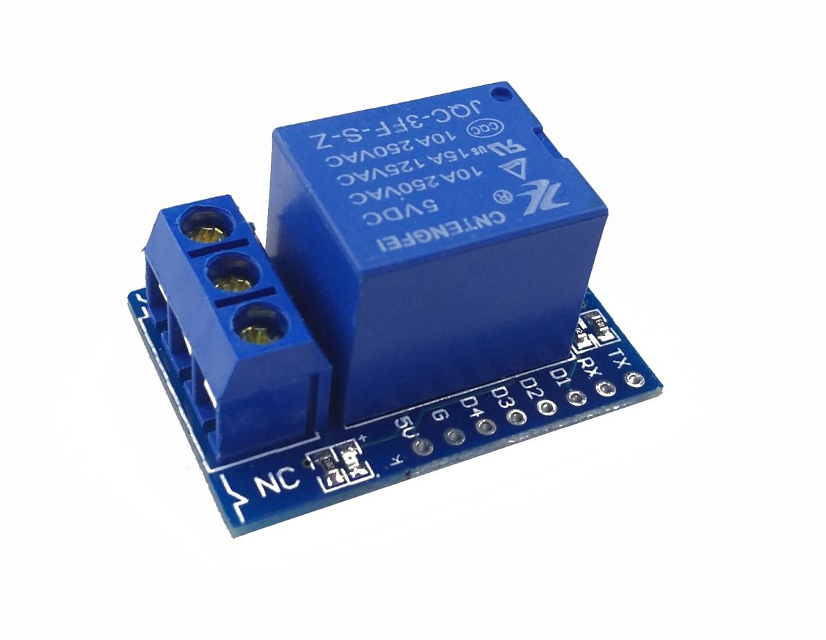 WEMOS D1 mini Relais Shield v1 achterkant schuin