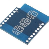 WEMOS D1 mini RGB WS2812B Shield achterkant schuin