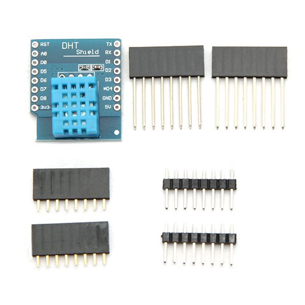 WEMOS D1 mini Temperatuur en vochtigheid sensor DHT11 Shield met header pins