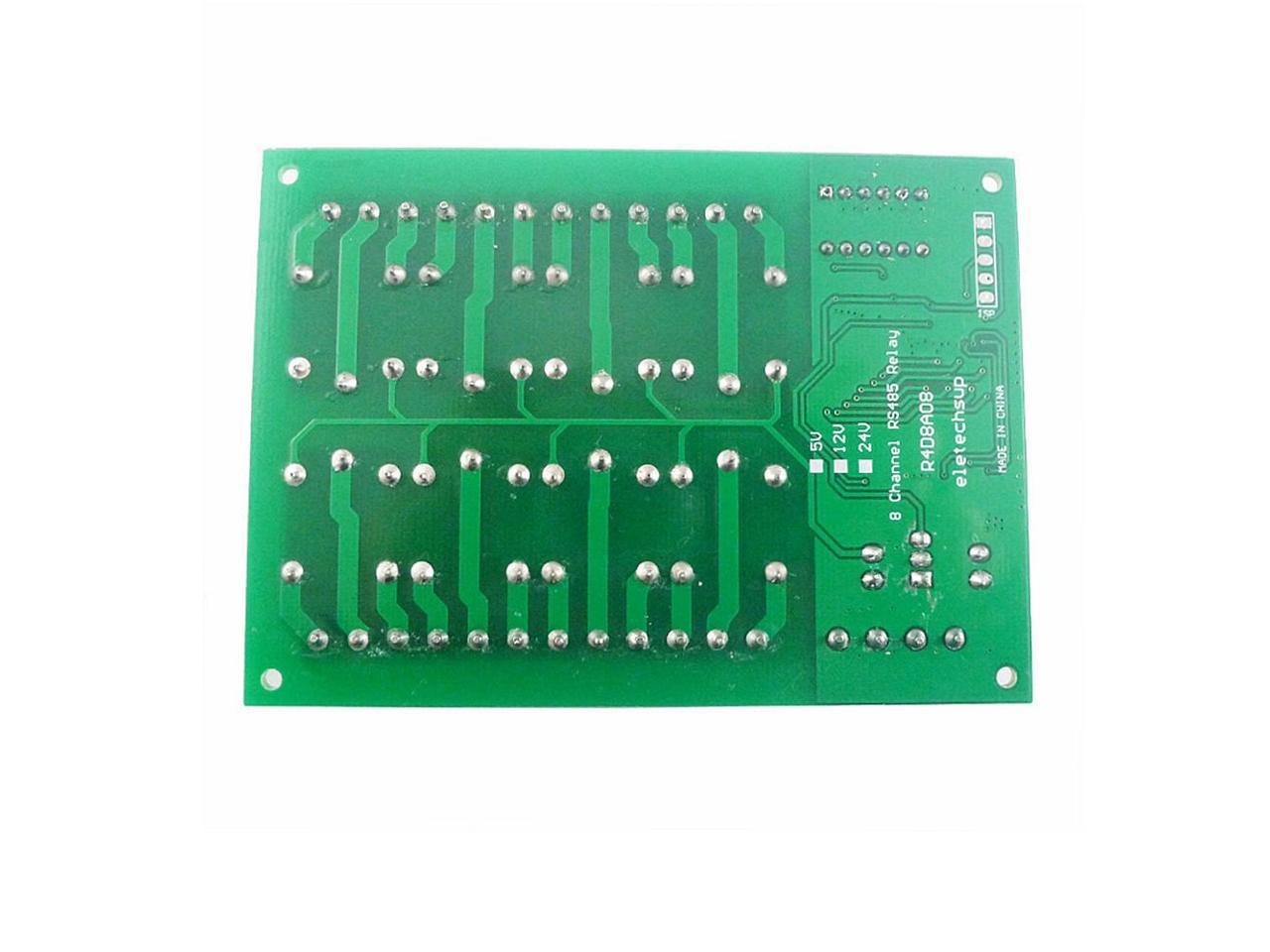 Modbus RS485 Relais module 12V, 8x250V10A NO-NC R4D8A08 04