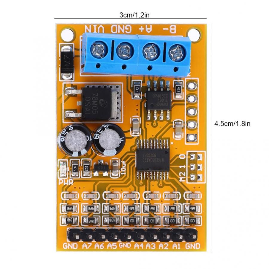 Modbus RS485 RTU DA converter R4AVA07 afmetingen