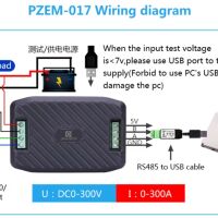 Modbus RS485 RTU energie meter 7-300VDC SHUNT 50-300A PZEM-017 - Afbeelding 7