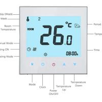 Modbus RS485 Thermostaat BHT-1000GCLN display functions