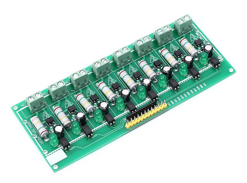 AC detectie module 8-kanaals met optocouplers