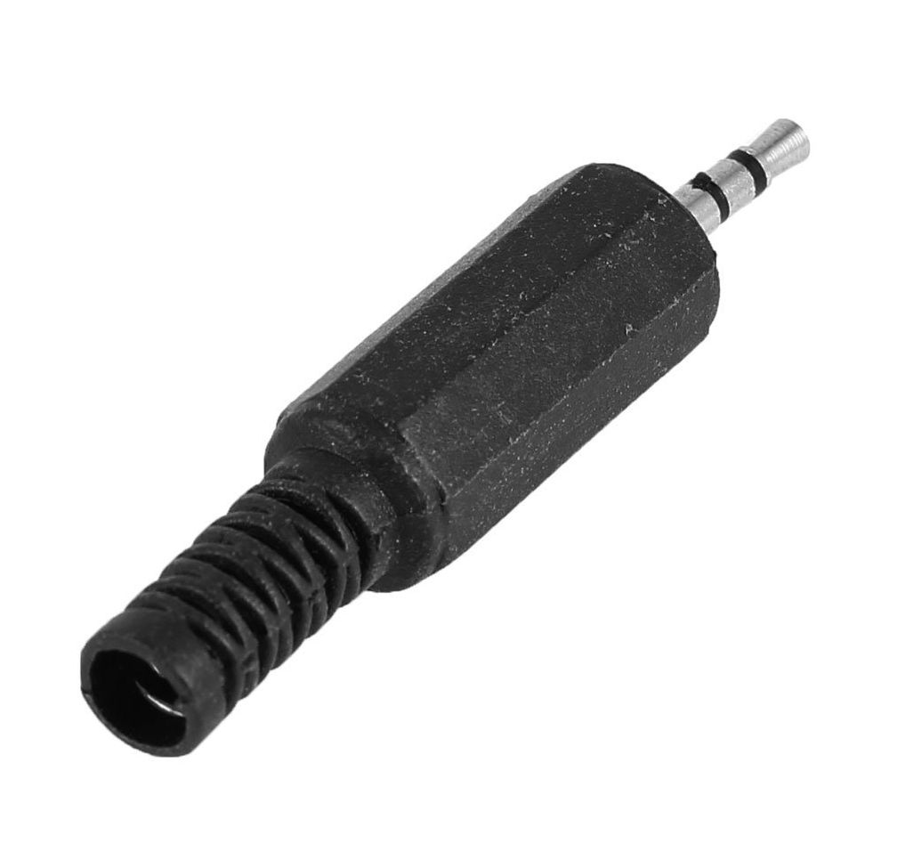 Audio jack connector 2,5mm stereo male achterkant