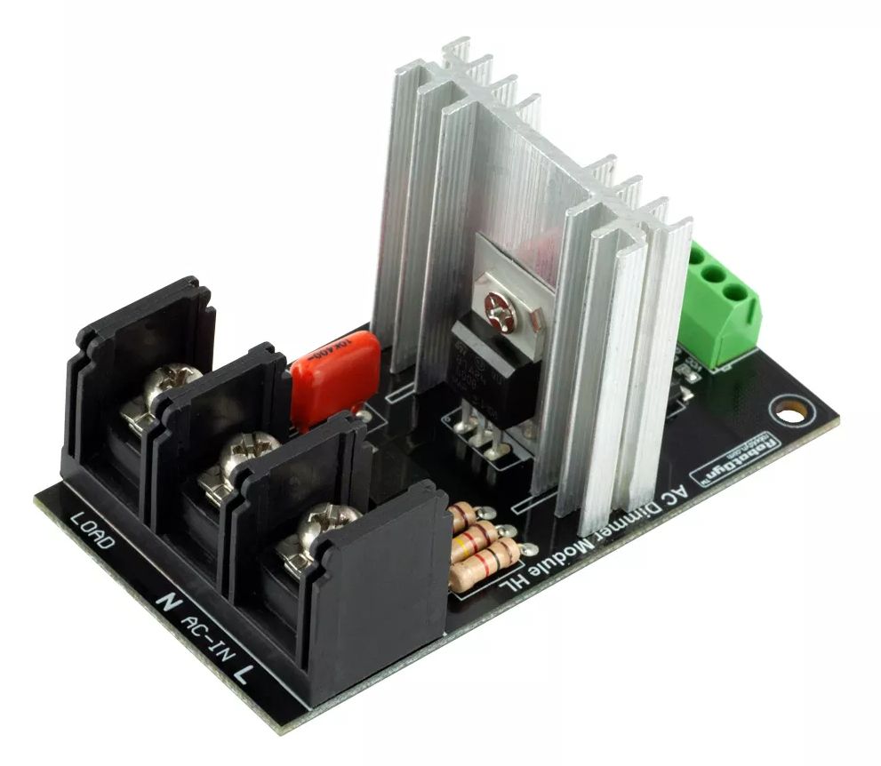 Dimmer module 3-5v PWM 16A 600V met RC filter en heatsink