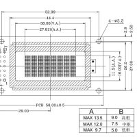 Display LCD 0802 8x2 karakters module 14-pins SPLC780D zwart op groen - Afbeelding 5