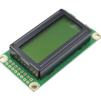 Display LCD 0802 8x2 karakters module zwart op groen SPLC780D interface