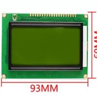 Display LCD 12864 128x64 pixels module wit op groen ST7920 - Afbeelding 3